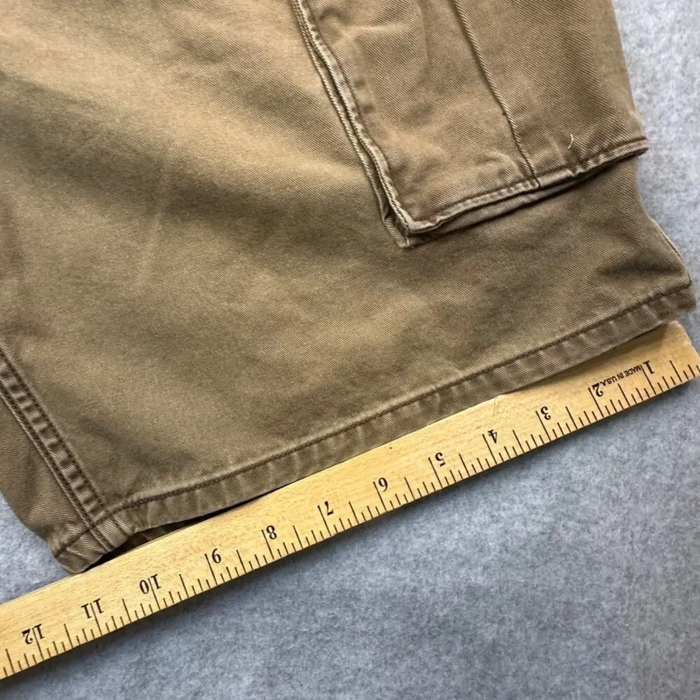 Levi's Utility Cargo Shorts W40 Brown Cotton Multi Pocket Flat Front